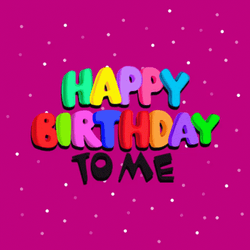 Happy Birthday To Me Sparkling Pink GIF
