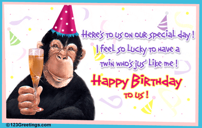 Happy Birthday To Us Birthday Twins  GIF
