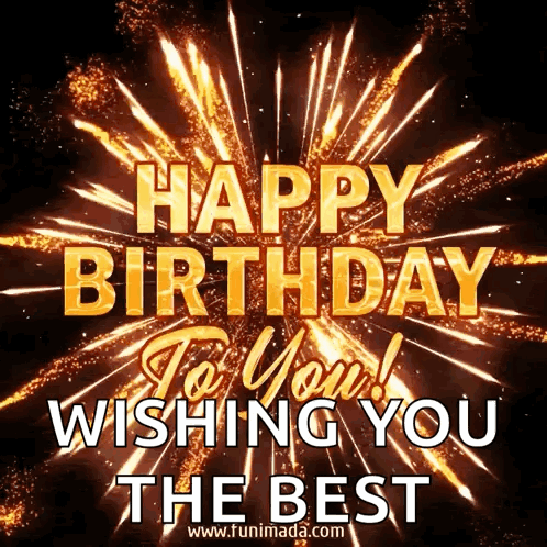 Happy Birthday With Fireworks And Best Day Ever GIF