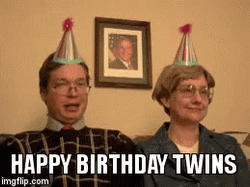 Happy Birthday Twins Fraternal Adult GIF