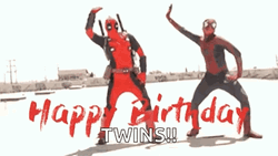 Happy Birthday Twins Guys Dancing  GIF