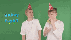 Happy Birthday Twins Party Blow GIF