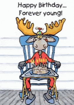Happy Birthday Uncle Cool Moose Birthday Cake GIF