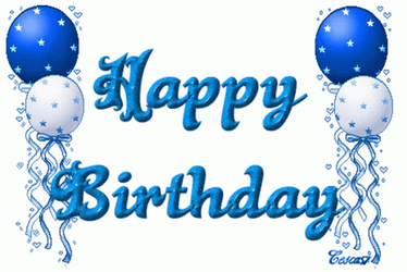 Happy Birthday Uncle Shimmering Balloons GIF