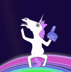 Happy Birthday Unicorn Cheering Dance Moves GIF