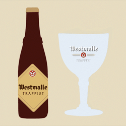 Happy Birthday Westmalle Beer Pouring  GIF