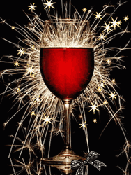 Happy Birthday Wine Fireworks GIF