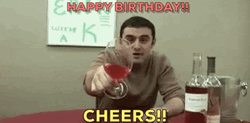 Happy Birthday Wine Zoom In GIF