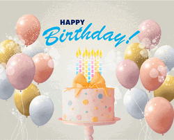 Happy Birthday Wishes Pastel Polka Dots GIF