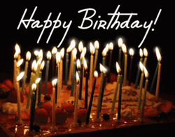 Happy Birthday Wishes Strawberry Cake Many Candles GIF