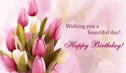 Happy Birthday WishesFlowers GIF