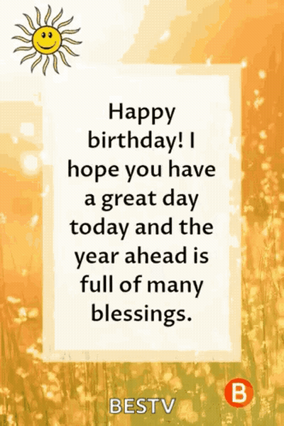 Happy Birthday Wishing Blessings GIF
