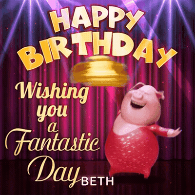 Happy Birthday Wishing You A Fantastic Day Card GIF