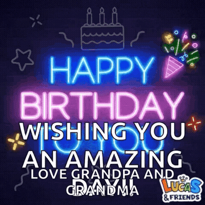 Happy Birthday Wishing You An Amazing Love Grandpa And Grandma ! GIF