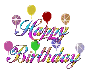 Happy Birthday With Balloons And Lollipop Sticker