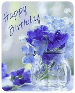 Happy Birthday With Beautiful Flowers Meme GIF