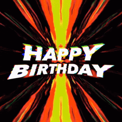 Happy Birthday With Cool Design GIF