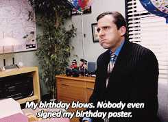 Happy Birthday With Disappointed Steve Carell GIF