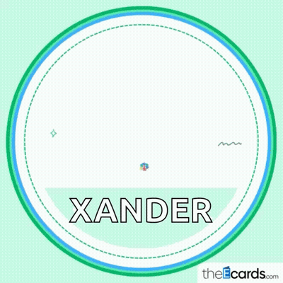 Happy Birthday Xander With Balloons And Confetti GIF