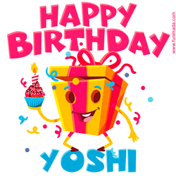 Happy Birthday Yoshi Text  GIF