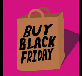 Happy Black Friday Color Changing Shopping Bag GIF