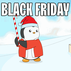 Happy Black Friday Pudgy Penguin Christmas GIF
