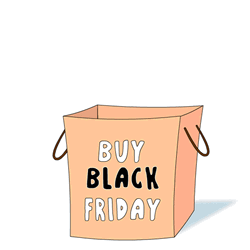 Happy Black Friday Pudgy Penguin Inside Shopping Bag GIF