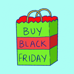 Happy Black Friday Shopping Bag GIF