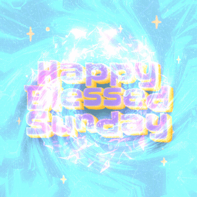 Happy Blessed Sunday Text GIF