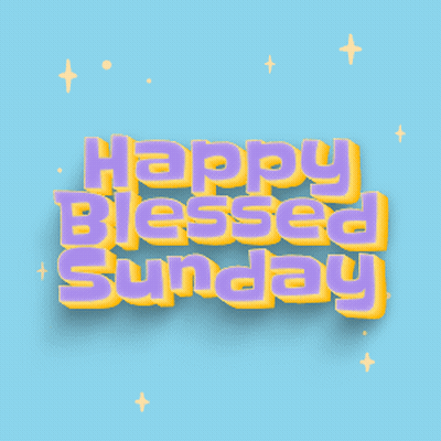 Happy Blessed Sunday Text GIF