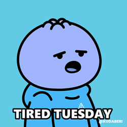 Happy Blessed Tuesday Tired Cartoon Boy GIF