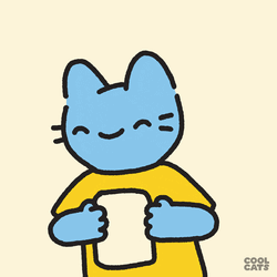 Happy Blue Cat Confetti Cheers GIF