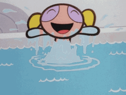 Happy Bubbles Swimming GIF