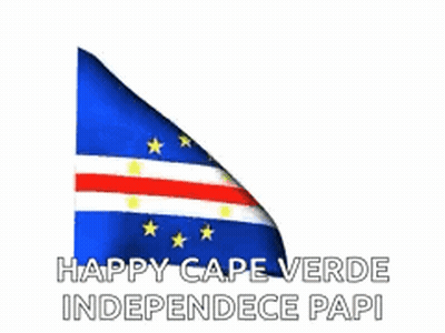 Happy Cape Verde Independence Day Greeting Card With Flag GIF