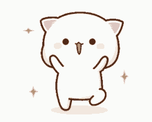 Happy Cat Peach Excited Spinning  GIF