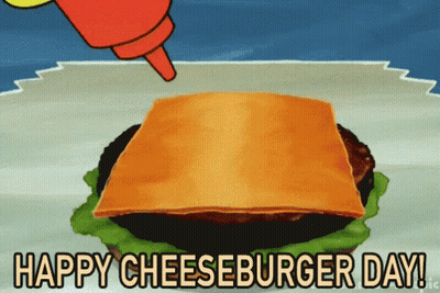 Happy Cheeseburger Day Cartoon Cheeseburger GIF