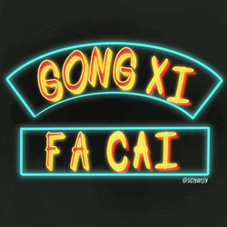 Happy Chinese New Year Neon GIF