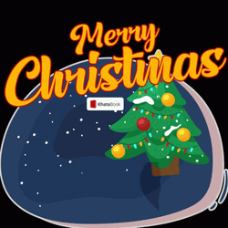 Happy Christmas Eve Fluttering Santa GIF