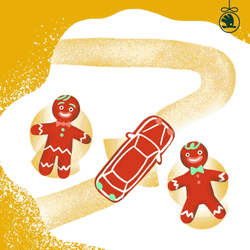 Happy Christmas Eve Ginger Bread Animation GIF