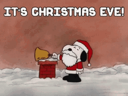 Happy Christmas Eve Santa Claus Snoopy GIF