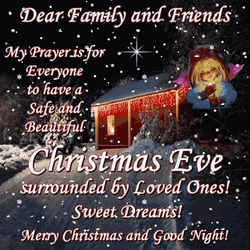 Happy Christmas Eve Shimmering Graphics Design GIF