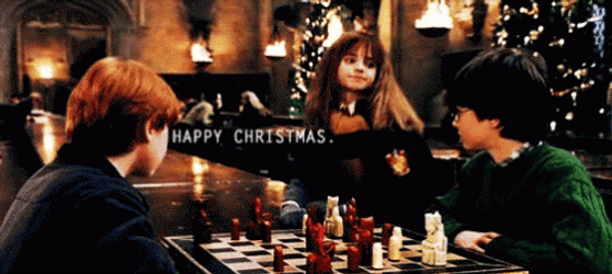 Happy Christmas Harry Ron And Hermione GIF