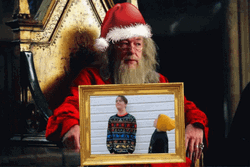 Happy Christmas Harry Santa Watching Two Kids GIF