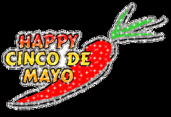 Happy Cinco De Mayo Chili Glitter