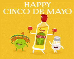 Happy Cinco De Mayo Dancing Tequila GIF
