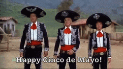 Happy Cinco De Mayo Dancing Three Mexicans GIF