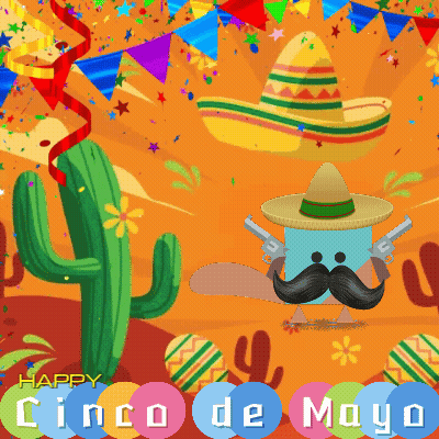 Happy Cinco De Mayo Greeting Card With Cactus GIF