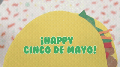 Happy Cinco De Mayo Sign With Taco GIF