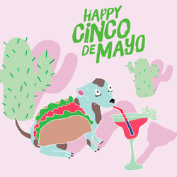 Happy Cinco De Mayo Taco Dog