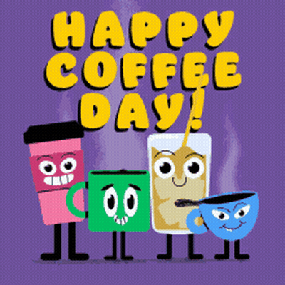Happy Coffee Day Coffee Cups GIF